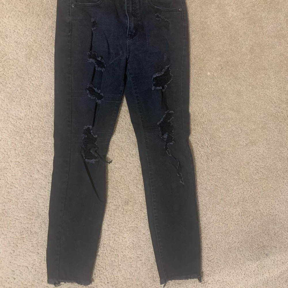 Black ripped jeans
